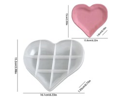 Molde silicona bandeja corazon 